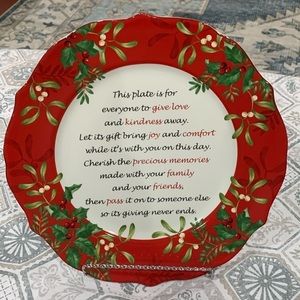 222 Fifth Holiday Porcelain Plater With a Beautiful Message…